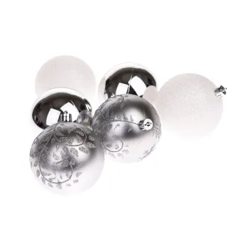 Globuri de Craciun 6 buc. din plastic o 8 cm - Dakls imagine