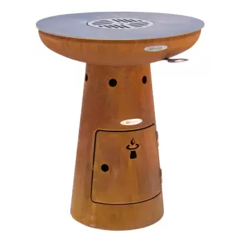 Gratar pe lemne de exterior Remundi Nero S, o 62 cm, maro imagine