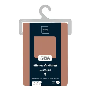 Husa de pilota somon din bumbac pentru pat de o persoana 140x200 cm Lina - douceur d'interieur imagine