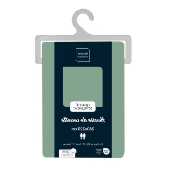 Husa de pilota verde din bumbac pentru pat dublu/extinsa 240x220 cm Lina - douceur d'interieur imagine