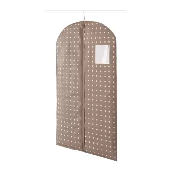 Husa de protectie pentru haine de agatat Compactor Dots, 100 cm, bej imagine