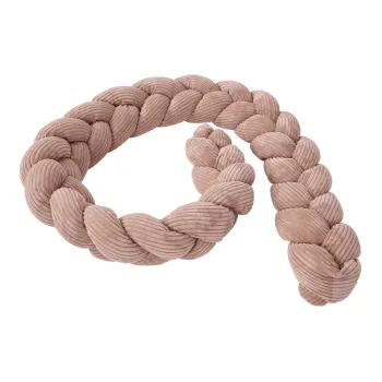 Husa de saltea pentru patut din catifea roz 200 cm - Meowbaby imagine