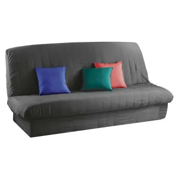 Husa gri inchis elastica pentru canapea cu 3 locuri Essentiel - douceur d'interieur imagine