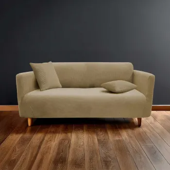 Husa maro elastica pentru canapea cu 3 locuri Sacha - douceur d'interieur imagine