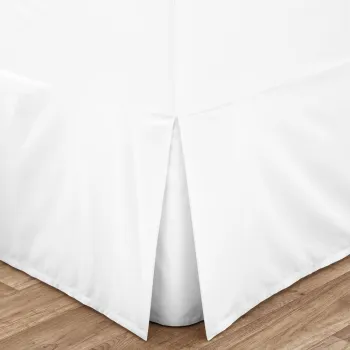 Husa pentru cadru de pat alba din bumbac percale 90x190 cm Easy Iron Percale - Catherine Lansfield imagine