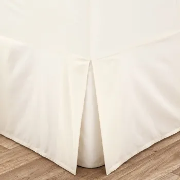 Husa pentru cadru de pat crem din bumbac percale cu elastic 150x200 cm Easy Iron Percale - Catherine Lansfield imagine