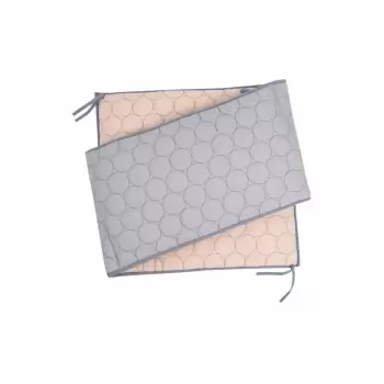 Husa protectie din bumbac pentru patut Nattiot Dots, 35 x 190 cm imagine