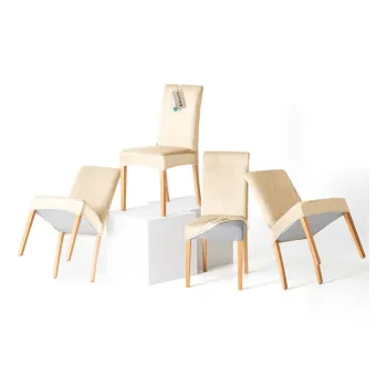 Huse bej 4 buc. elastice pentru scaun 48 cm Sento - Restilo imagine