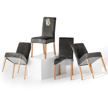 Huse gri 4 buc. elastice pentru scaun 48 cm Sento - Restilo imagine