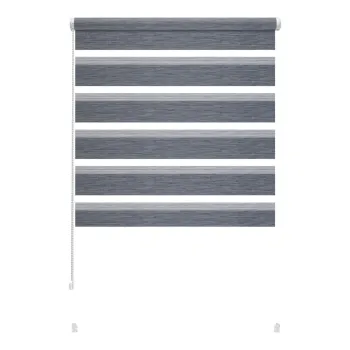 Jaluzea gri antracit zi/noapte 80x150 cm Zebra Silvalin - Gardinia imagine