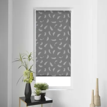 Jaluzea gri din material textil 60x90 cm Envolea - douceur d'interieur imagine