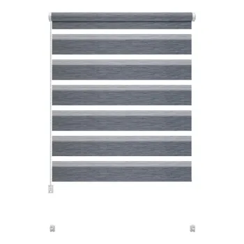 Jaluzea gri zi/noapte 72,5x150 cm Zebra Natur - Gardinia imagine