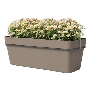 Jardiniera din plastic reciclat de agatat / de perete/cu sistem de auto-irigare 50 cm Capri - Artevasi imagine