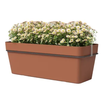 Jardiniera din plastic reciclat de agatat / de perete/cu sistem de auto-irigare 50 cm Capri - Artevasi imagine