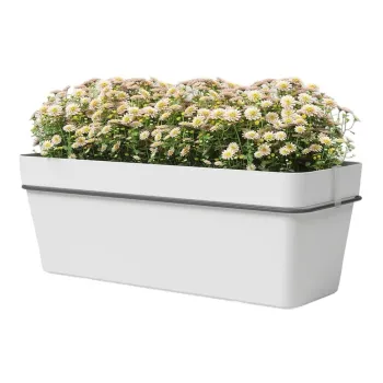 Jardiniera din plastic reciclat de agatat / de perete/cu sistem de auto-irigare 50 cm Capri - Artevasi imagine