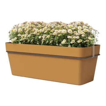 Jardiniera din plastic reciclat de agatat / de perete/cu sistem de auto-irigare 50 cm Capri - Artevasi imagine