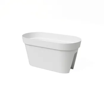 Jardiniera pentru balustrada din plastic reciclat de agatat / de perete 60 cm Capri - Artevasi imagine