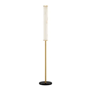 Lampadar alb/alamiu LED cu aspect de marmura (inaltime 140 cm) Nolia - Nova Luce imagine