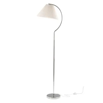 Lampadar alb/argintiu lucios din material textil (inaltime 165 cm) Celie - Jotex imagine