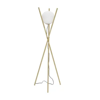 Lampadar alb/auriu cu abajur din sticla (inaltime 155 cm) Glamy - Mauro Ferretti imagine