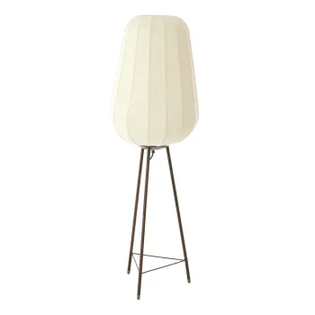 Lampadar alb cu abajur textil (inaltime 133 cm) Bibury - Light & Living imagine