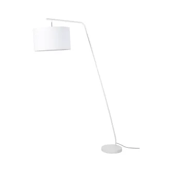 Lampadar alb cu abajur textil (inaltime 220 cm) Martine - White Label imagine