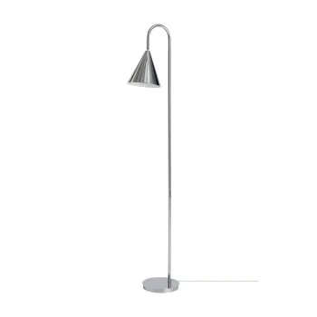 Lampadar argintiu lucios cu structura flexibila din metal (inaltime 145 cm) Liam - Ellos Home imagine