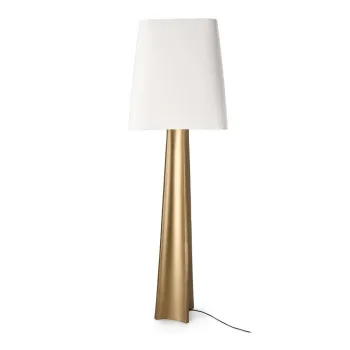 Lampadar auriu cu abajur textil (inaltime 151 cm) Tripura - Bizzotto imagine