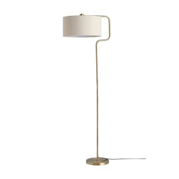 Lampadar crem/alamiu din material textil (inaltime 160 cm) Josho - Ellos Home imagine