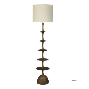 Lampadar crem/in culoare naturala inchisa cu abajur textil (inaltime 179 cm) Cath - Dutchbone imagine
