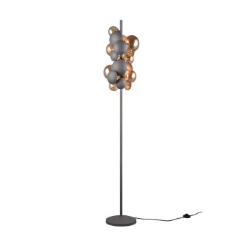 Lampadar gri-auriu cu abajur din sticla (inaltime 155 cm) Bubble - Trio Select imagine