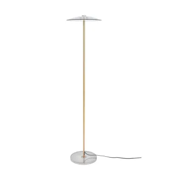Lampadar gri/auriu LED cu intensitate reglabila cu abajur din sticla (inaltime 132 cm) Float - Zuiver imagine
