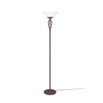 Lampadar maro A(R)nchis cu abajur din sticlA(A(R)nAflE>ime 180 cm) Rustica aEURTrio imagine