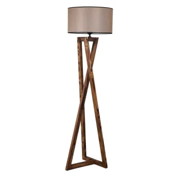 Lampadar maro cu abajur textil (inaltime 166 cm) Macka - Opviq lights imagine