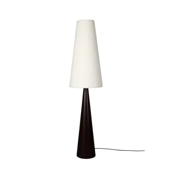 Lampadar negru-alb cu intensitate reglabila cu abajur textil (inaltime 166 cm) Miki - Dutchbone imagine