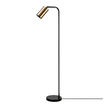 Lampadar negru/auriu cu abajur din metal (inaltime 120 cm) Emek - Opviq lights imagine