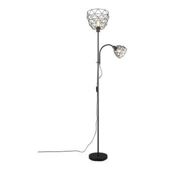 Lampadar negru cu abajur din metal (inaltime 180 cm) Haval - Trio imagine