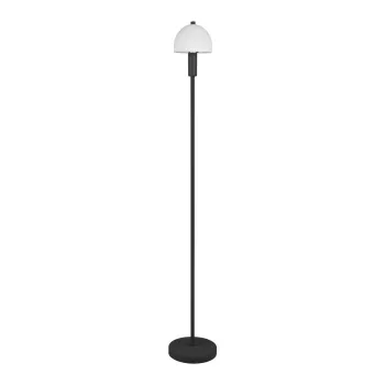 Lampadar negru cu abajur din sticla (inaltime 120 cm) Glenn - Trio imagine