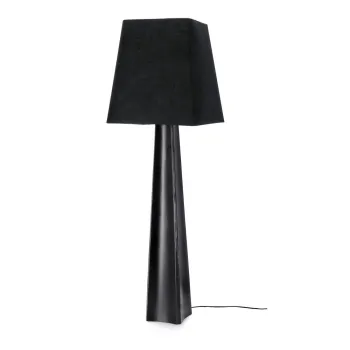 Lampadar negru cu abajur textil (inaltime 151 cm) Tripura - Bizzotto imagine