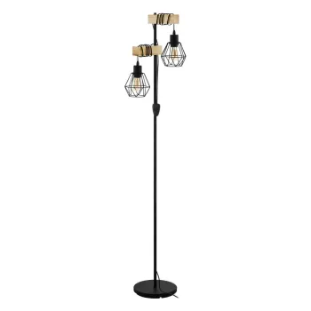 Lampadar negru/in culoare naturala (inaltime 166,5 cm) TOWNSHEND 5 - EGLO imagine