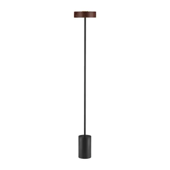 Lampadar negru/in culoare naturala inchisa LED din metal (inaltime 135 cm) Thea - Nova Luce imagine