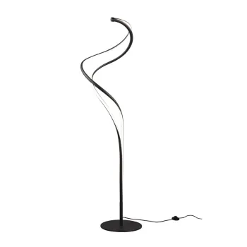 Lampadar negru LED cu abajur din metal (inaltime 160 cm) Nala - Trio Select imagine