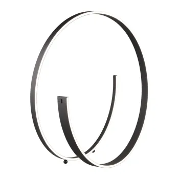 Lampadar negru LED cu control vocal/cu control prin aplicatii mobile cu abajur din metal (inaltime 75 cm) Cinardi - CINQUE imagine