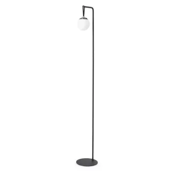 Lampadar negru LED cu intensitate reglabila cu abajur din plastic (inaltime 140 cm) Balmony - Bizzotto imagine