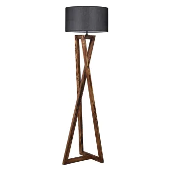 Lampadar negru/maro cu abajur textil (inaltime 166 cm) Macka - Opviq lights imagine