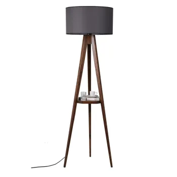 Lampadar negru/maro cu abajur textil (inaltime 176 cm) Sehbali Tripod - Opviq lights imagine