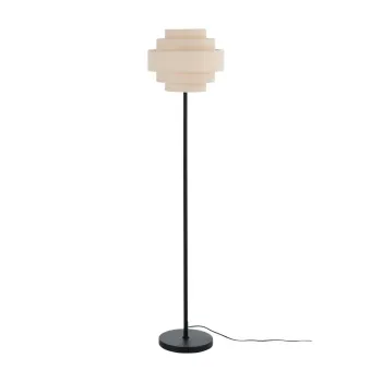 Lampadar negru mat/bej din material textil (inaltime 145 cm) Miguel - Ellos Home imagine