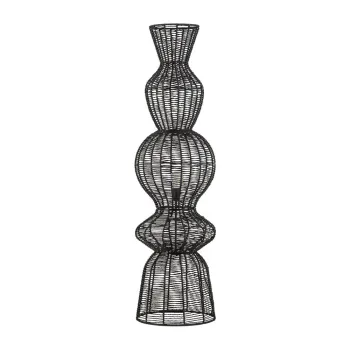 Lampadar negru mat cu tapiterie din franghie (inaltime 136 cm) Breena - Nova Luce imagine