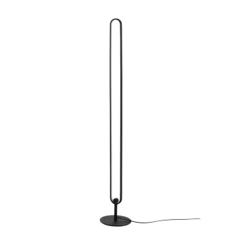 Lampadar negru mat LED cu intensitate reglabila din metal (inaltime 130 cm) Loop - Ellos Home imagine