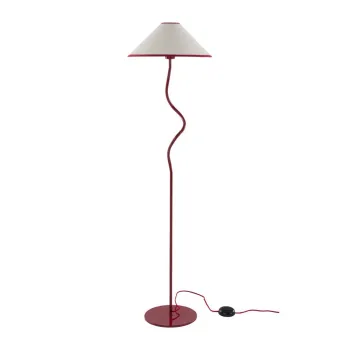 Lampadar rosu/alb cu intensitate reglabila din material textil (inaltime 148 cm) Juliet - Jotex imagine